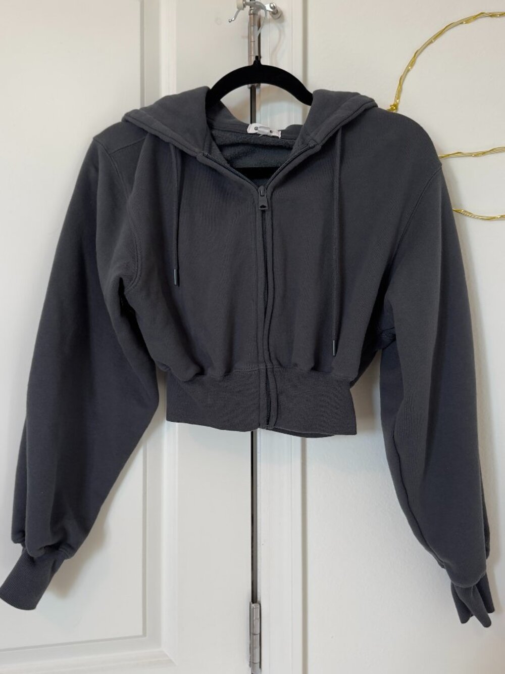 Garage Cropped Zip-Up Hoodie